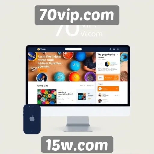 Interface e usabilidade do site 70vip.com